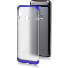 Galaxy A20 Kılıf Htstore Zore Nili Kapak-Mavi