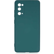 Galaxy S20 Fe Kılıf Htstore Zore Mara Lansman Kapak-Koyu Yeşil