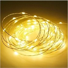 Dekoratif Pilli Peri LED 3 Metre (Gün Işığı) Sarı Aydınlatma