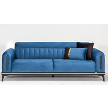 ModaLife Bella Üçlü Kanepe - Mavi