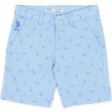 U.S. Polo Assn. Erkek Çocuk Açık Mavi Dokuma Şort 50246195-VR003
