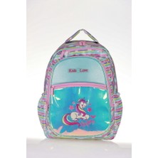 Kaukko Kids  Love Unicorn Okul Çantası 39X29X16 Aynalı Simli L5065