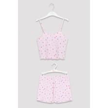 Penti Açık Lila Kız Çocuk Flower 2li Pijama Takımı
