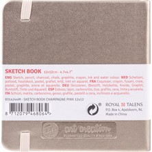 Talens Sketchbook Sert Kapak Eskiz Çizim Defteri 12X12 cm 140 gr 80 Yaprak Metalik Şampanya