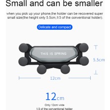 Sunsky Araba Air Altı-Plaw Gravity Cep Telefon Tutucu Braketi Gümüş (Yurt Dışından)