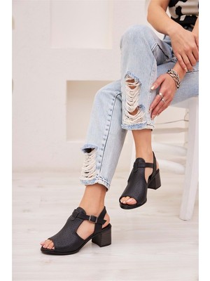 Feles Sandalet Topuklu Kadın Ayakkabı