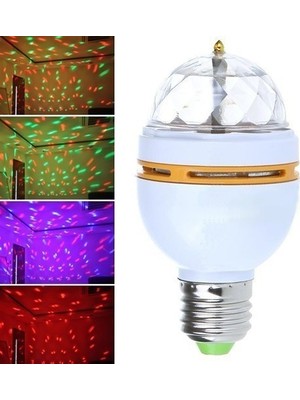 Pazariz 3 Renk Işık Yansıtan Dekoratif Lamba Crystal Magic Bulb
