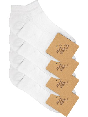 CF Colour Feet 4'lü Paket Beyaz Pike Örgü Patik Çorap