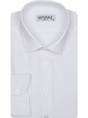 Süvari Slim Fit Armür Desenli Erkek Gömlek