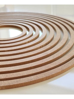 Dekolobi 10 Lu Mdf Kasnak Düş Kapanı Makrome Halkası Boyanabilir 6 mm