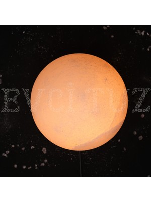 Evci Tuz Doğal Kaya Tuzu Lambası Küre Model Ay Modeli Tuz Lambası (B)