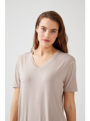 Hays Kadın Modal Kısa Kollu Regular Basic T-Shirt