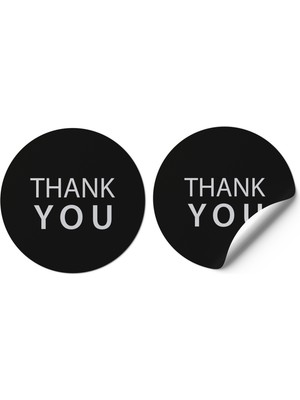Gg Genç Girişimci Kuşe Sticker 5X5CM 50 Adet  Thank You
