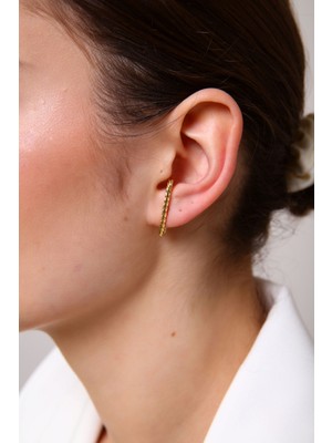 Aurrari Gold Renk Burgu Earcuff