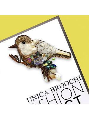 Unica Brooche Bahar Dalında Kuş Broş