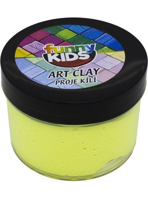 Rich Funny Kids Art Clay Proje Kili Neon Sarı 40CC - 576 Renkli ve Eğlenceli Sanatsal Malzeme