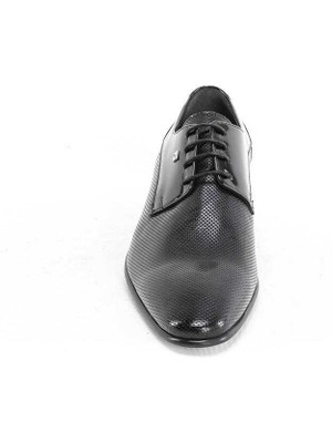 Fosco 5064 Erkek Klasik Ayakkabı-Siyah Rugan Baskılı