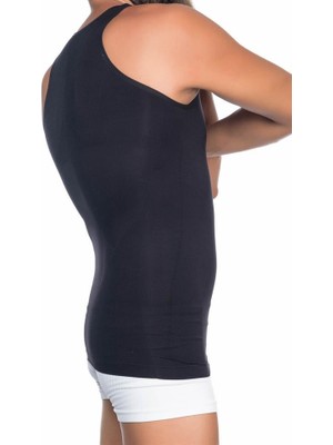Emay E1002 Seamless U Yaka Erkek Korse Atlet Siyah