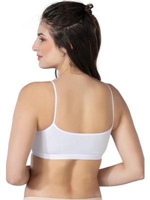 Emay 1425 Modal Cotton Pedli Büstiyer Beyaz