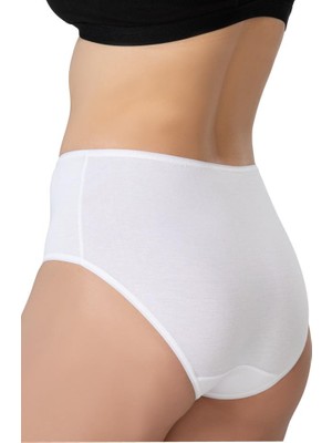 Emay 1442 Modal Cotton Yüksek Bel Külot Beyaz