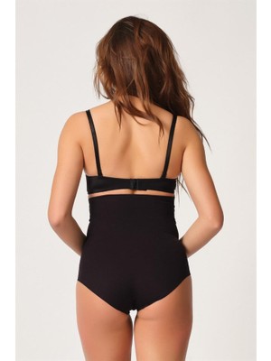 Emay 2708 Magic Intimates Lazer Yüksek Bel Slip Korse Siyah