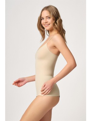 Emay 5020 Seamless Ince Askılı Atşet Korse Ten