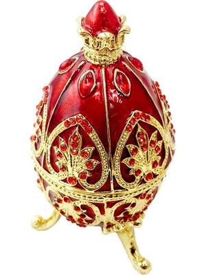Lanfy Lüks Emaye Paskalya Yumurtası Takı Kutusu Oyma Mücevher Biblo Depolama Ziyafet Dekor (Yurt Dışından)