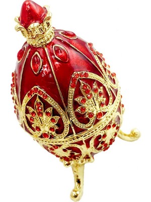 Lanfy Lüks Emaye Paskalya Yumurtası Takı Kutusu Oyma Mücevher Biblo Depolama Ziyafet Dekor (Yurt Dışından)