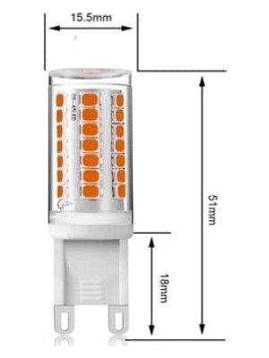 Cata CT-4249 LED  G9 Günışığı 3 W Kapsül Ampul 1 Adet