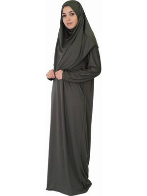 Zehranaz Namaz Elbisesi Koyu Haki L