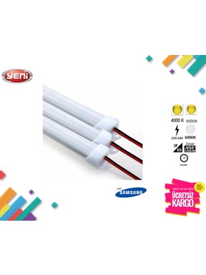 Dora Led  Ledli Tezgah Altı Led Bar Gün Işığı 3000-3200kelvın-100cm-Adaptör Istemiyorum-Şeffaf