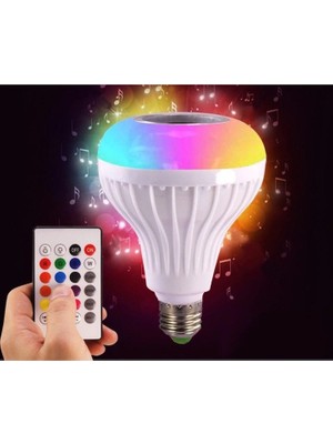 Pazariz Ledx Akıllı Rgb Bluetooth Hoparlör LED Ampul (Müzik Çalma Dim Uzaktan Kumandalı)