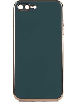 HTstore Apple iPhone 7 Plus Kılıf Htstore Htstore Zore Bark Kapak-Petrol Yeşil