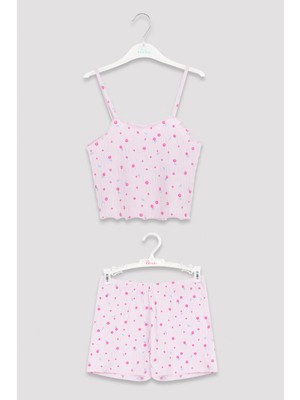 Penti Açık Lila Kız Çocuk Flower 2li Pijama Takımı