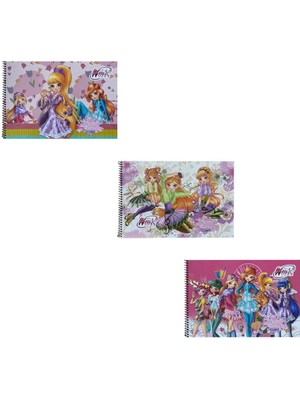Gıpta Winx 17X24 Spiralli Resim Defteri 15 Yp 3'lü
