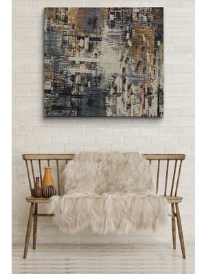 Dünyatablo Soyut Geometrik  Dekoratif Kanvas Duvar Tablosu