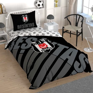 Beşiktaş Siyah Logo Tek Kişilik Nevresim Takımı