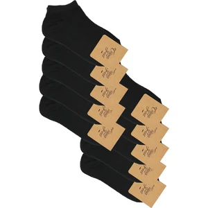 CF Colour Feet 10'lu Paket Siyah Pike Örgü Patik Çorap