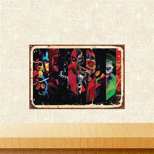 Dc Vs Marvel 20-30 cm Retro Ahşap Tablo TKFX5576