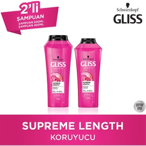 Supreme Length Şampuan 500 Ml + Şampuan 400 Ml
