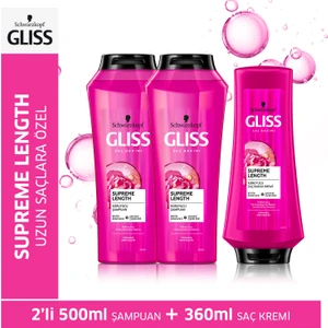Supreme Length Şampuan 500 Ml X 2 Adet + Saç Kremi 360 Ml