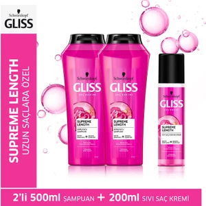 Supreme Length Şampuan 500 Ml X 2 Adet + Sıvı Saç Kremi 200 Ml