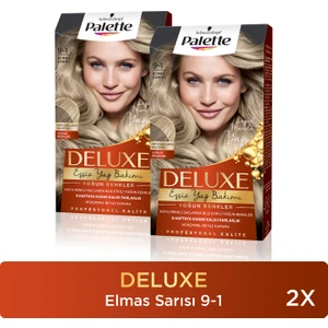 Deluxe Saç Boyası Yoğun Renkler 9-1 Küllü Sarı X 2 Adet
