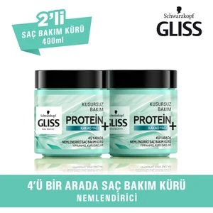 4'Ü 1 Arada Saç Bakım Kürü - Nemlendirici 400 Ml X2 Adet