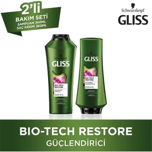 Bio-Tech Şampuan 360 Ml + Gliss Bio-Tech Saç Kremi 360 Ml