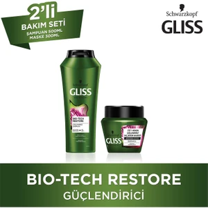 Bio-Tech Şampuan 500 Ml + Gliss Bio-Tech Saç Bakım Maskesi 300 Ml