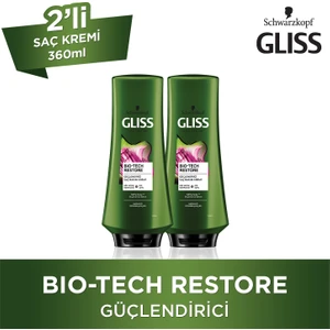 Bio-Tech Onarıcı Saç Kremi 2'li Set 360 ml Yıpranmış Saçlar İçin Güçlendirici