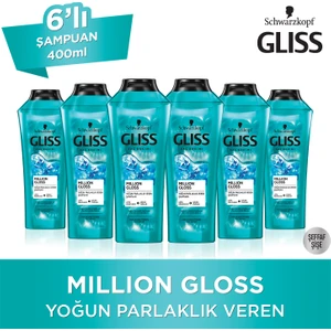 Million Gloss Şampuan 400 Ml X 6 Adet