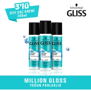 Million Gloss Sıvı Saç Kremi 200 Ml X 3 Adet