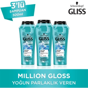 Million Gloss Şampuan  500 Ml X3 Adet